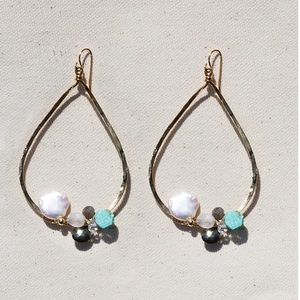 Bloom tear drop earrings